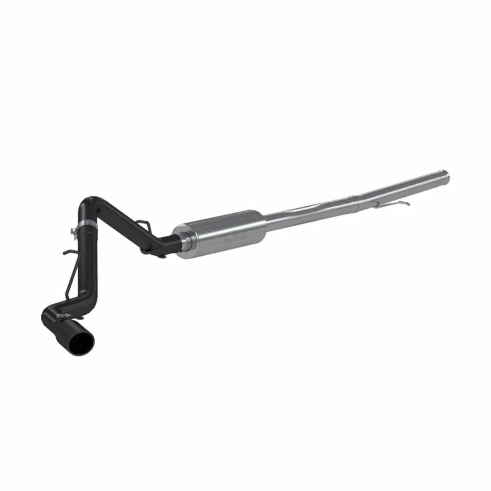 Fits 2019-2021 Silverado 1500 3_ Cat Back Single Side Black Coated-S5087BLK